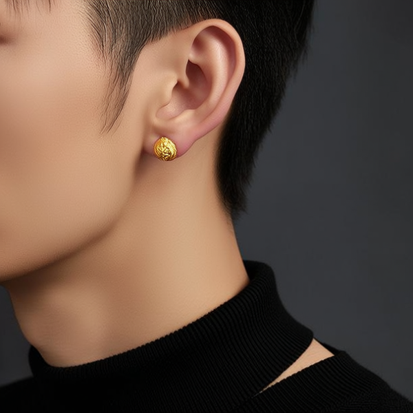 男士黄金耳钉图片大全 男士黄金耳钉图片大全